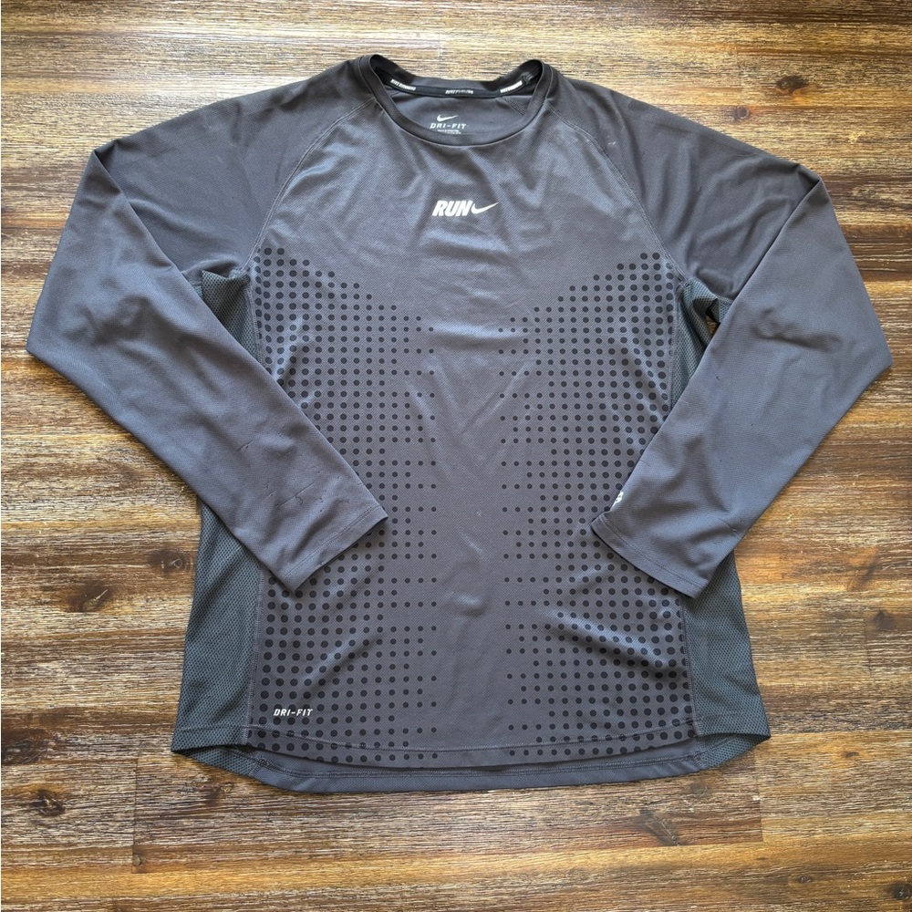 Nike Black Long Sleeve Running Shirt